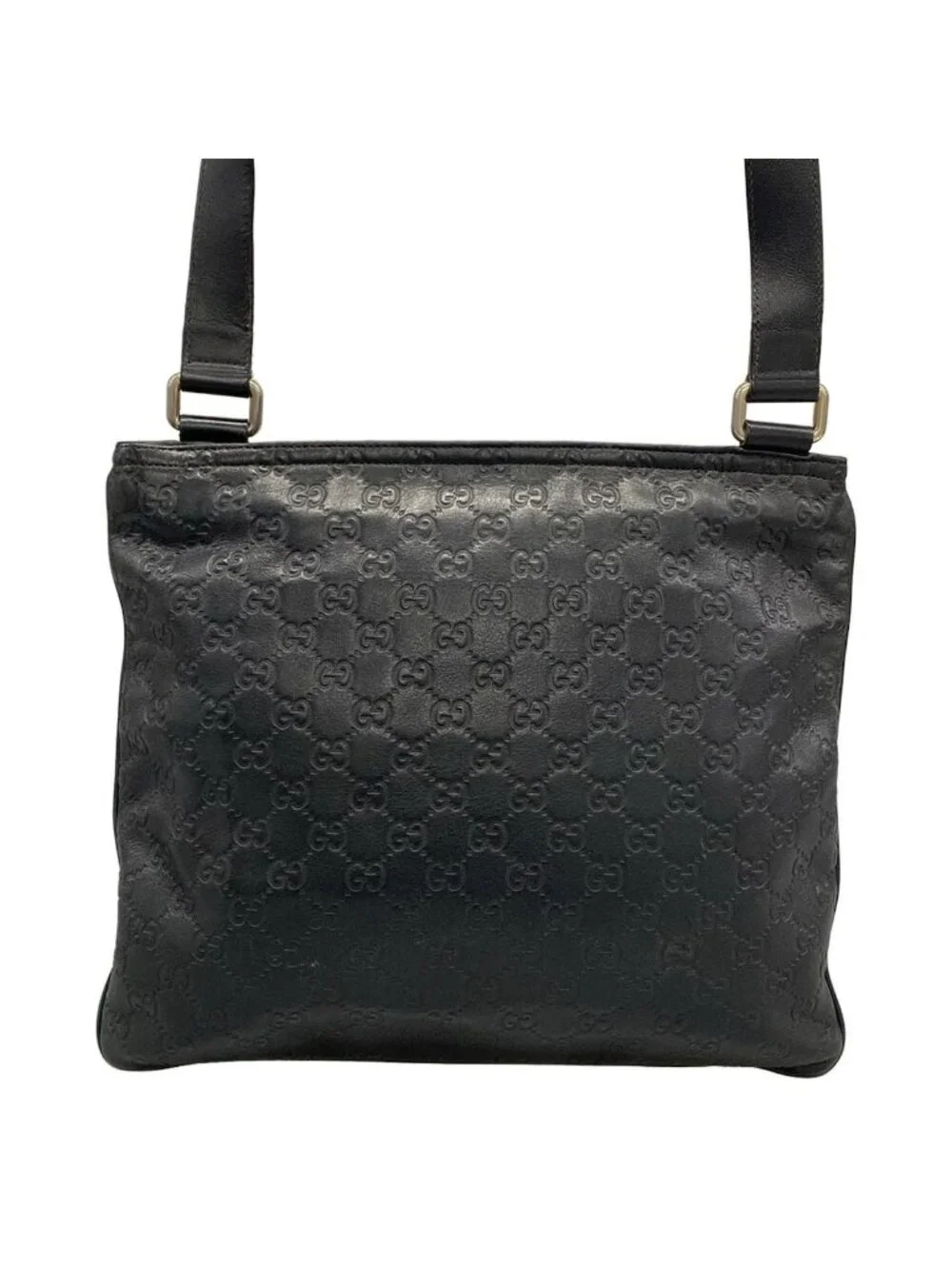 Gucci Shoulder Bag Guccissima Line Black Leather